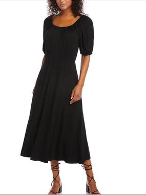 Black Karen Kane Peasant Artisan Dress Size Medium